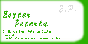 eszter peterla business card